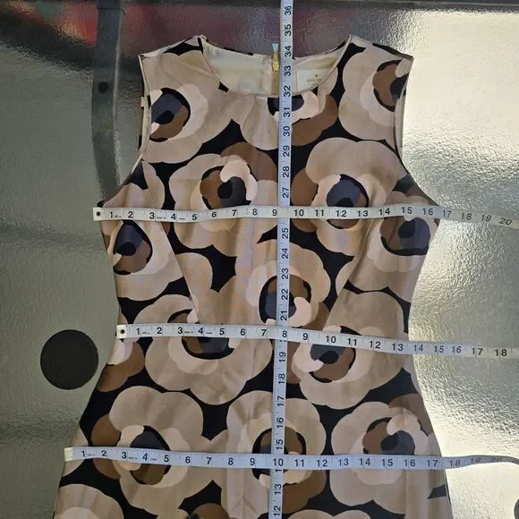 Kate Spade Silk Deco Rose Della Sheath Sleeveless Dress Size 4 - Picture 11 of 14